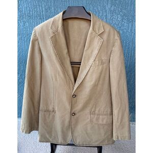 L.L.Bean Classic Khaki Cotton Blazer Sport Coat Casual Business Jacket Size 40